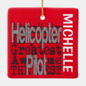 Hubschrauberpilot Extraordinator CUSTOM Keramikornament (Rückseite)