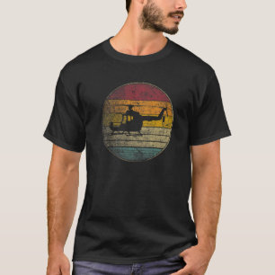 Hubschrauberpilot Fluggeschenk Retro-Stil Vintag 8 T-Shirt
