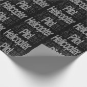 Hubschrauberpilot Geschenkpapier (Ecke)
