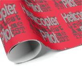Hubschrauberpilot Geschenkpapier (Rolleneckpunkt)