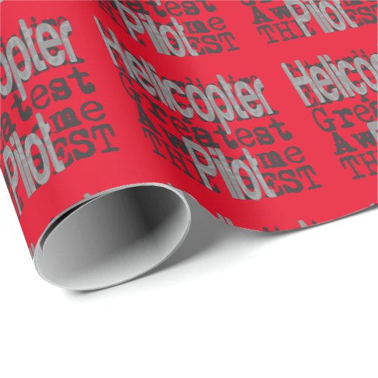 Hubschrauberpilot Geschenkpapier (Rolleneckpunkt)