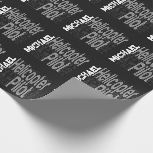 Hubschrauberpilot Geschenkpapier (Ecke)