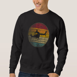 Hubschrauberpilot GIF Retro Style Vintag 80 Sweatshirt