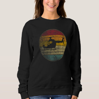 Hubschrauberpilot GIF Retro Style Vintag 80 Sweatshirt