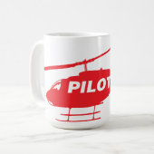 Hubschrauberpilot Kaffeetasse (Vorderseite Links)
