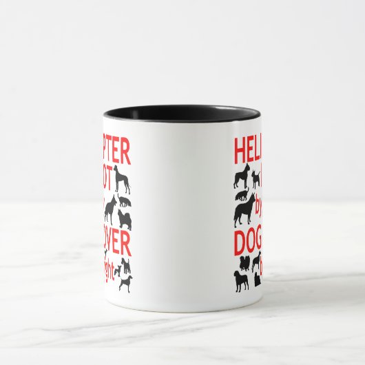 Hubschrauberpilot Lieben Hunde Tasse (Zentrum)