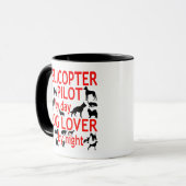 Hubschrauberpilot Lieben Hunde Tasse (Vorderseite Links)