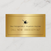 Hubschrauberpilot | Lufttaxi Visitenkarte (Rückseite)