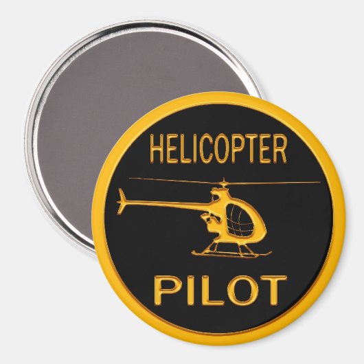 Hubschrauberpilot Magnet (Vorderseite/Rückseite)