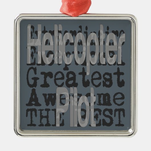 Hubschrauberpilot Ornament Aus Metall (Vorne)