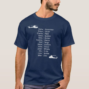 Hubschrauberpilot Phonetic Alphabet Choppers T-Shirt