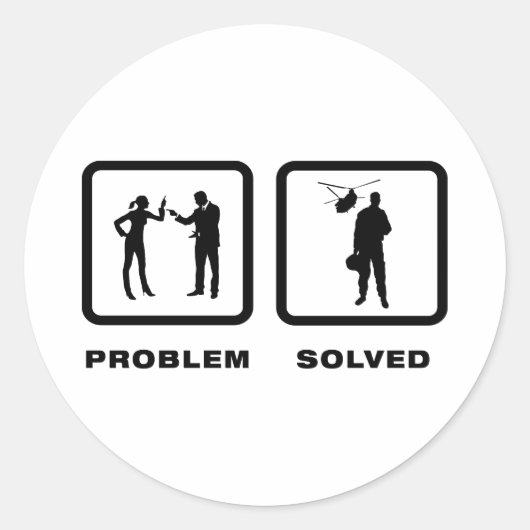 Hubschrauberpilot Runder Aufkleber (Vorderseite)