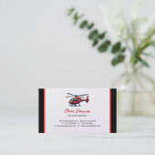 Hubschrauberpilot | Transport Visitenkarte (Stehend Vorderseite)