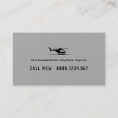 Hubschrauberpilot | Transport Visitenkarte (Rückseite)