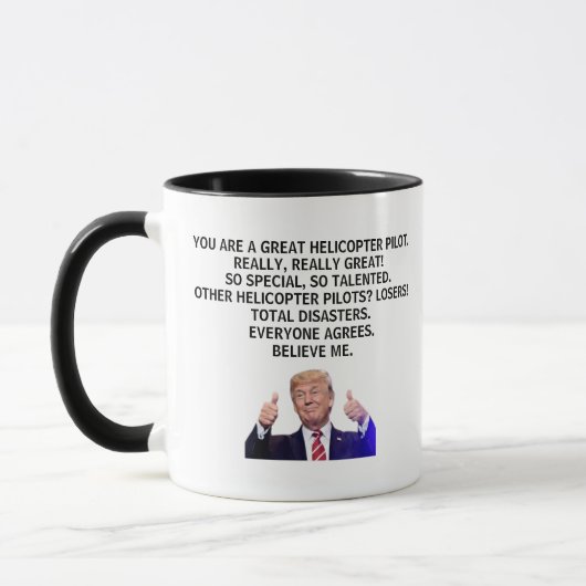 Hubschrauberpilot Trump, Trump Hubschrauberpilot Tasse (Links)