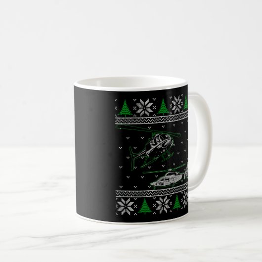 Hubschrauberpilot Ugge Christmas Sweater Chopper A Kaffeetasse (VorderseiteRechts)
