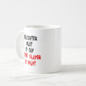 Hubschrauberpilot Zombie Slayer Kaffeetasse (Vorderseite Links)