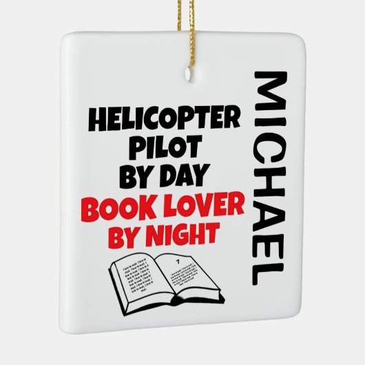 Hubschrauberpiloten-Lieben lesen CUSTOM Keramikornament (Rechts)