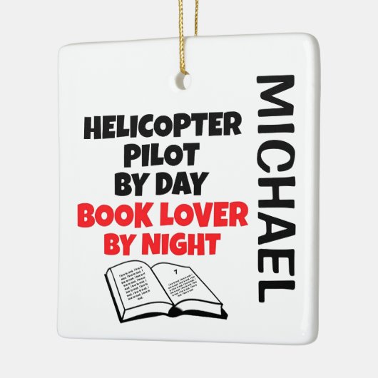 Hubschrauberpiloten-Lieben lesen CUSTOM Keramikornament (Links)