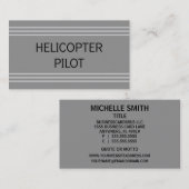 Hubschrauberpilotenkarte Visitenkarte (Vorne/Hinten)