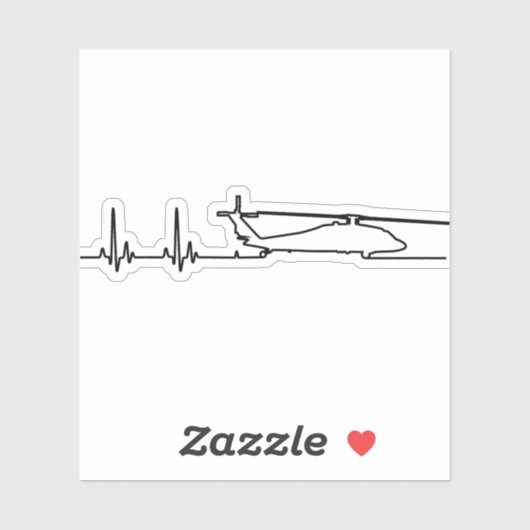 Hubschrauberpuls Aufkleber (Blatt)