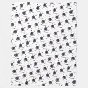 Hubschrauberschuh Coole Hubschrauberdecke Fleecedecke