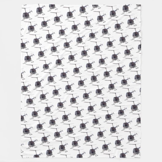 Hubschrauberschuh Coole Hubschrauberdecke Fleecedecke (Vorderseite)