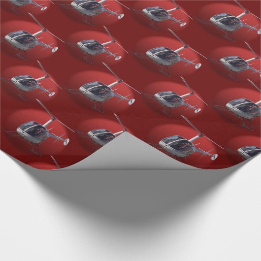 Hubschrauberumschlag Papier Chopper Weihnachtspapi Geschenkpapier (Ecke)