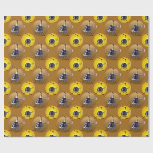 Hubschrauberumschlag Papier Chopper Weihnachtspapi Geschenkpapier (Flach)