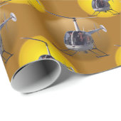 Hubschrauberumschlag Papier Chopper Weihnachtspapi Geschenkpapier (Rolleneckpunkt)