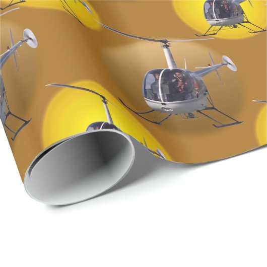 Hubschrauberumschlag Papier Chopper Weihnachtspapi Geschenkpapier (Rolleneckpunkt)