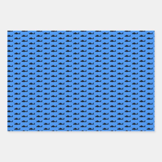 Hubschrauberumschlagpapier Geschenkpapier Set (Vorderseite 3)