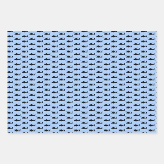 Hubschrauberumschlagpapier Geschenkpapier Set (Vorderseite)
