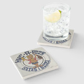 Huc-A-Poos Tybee Marmorsteinküstenmotorschiff Steinuntersetzer (Seitenansicht)