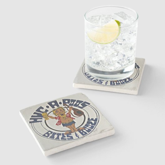 Huc-A-Poos Tybee Marmorsteinküstenmotorschiff Steinuntersetzer (Seitenansicht)