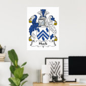 Huck Familienwappen Poster (Heimbüro)