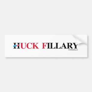 Huck Fillary - - Anti-Hillary - .png Autoaufkleber
