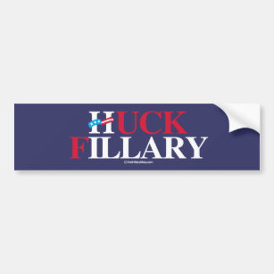 Huck Fillary - Anti-Hillary - Weiß - .png Autoaufkleber