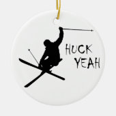 Huck Yeah (Ski) Keramikornament (Vorne)