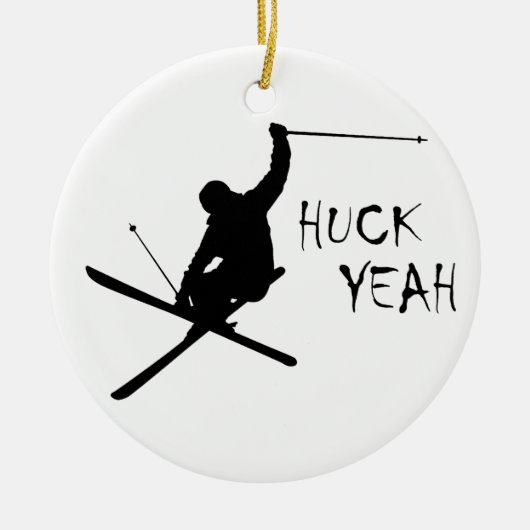 Huck Yeah (Ski) Keramikornament (Vorne)
