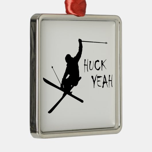 Huck Yeah (Ski) Silbernes Ornament (Rechts)