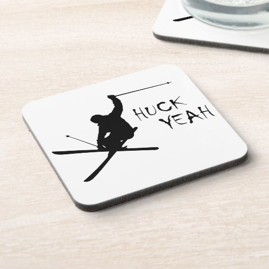 Huck Yeah (Ski) Untersetzer (Linke Seite)