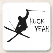 Huck Yeah (Ski) Untersetzer (Vorderseite)
