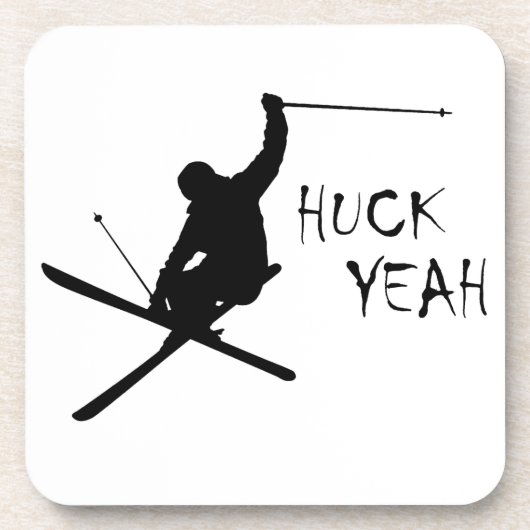 Huck Yeah (Ski) Untersetzer (Vorderseite)