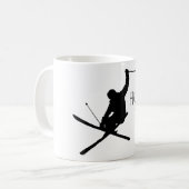 Huck Yeah (Skifahren) Kaffeetasse (Vorderseite Links)
