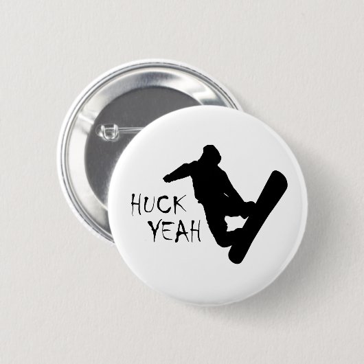 Huck Yeah (Snowboarden) Button (Vorne & Hinten)