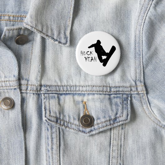 Huck Yeah (Snowboarden) Button (Beispiel)