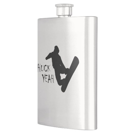 Huck Yeah (Snowboarden) Flachmann (Links)