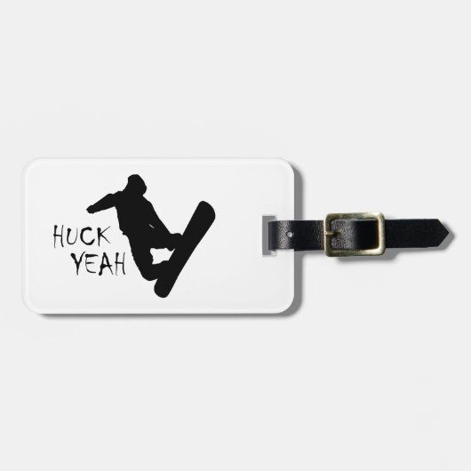 Huck Yeah (Snowboarden) Gepäckanhänger (Vorderseite horizontal)