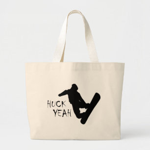 Huck Yeah (Snowboarden) Jumbo Stoffbeutel